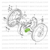 Adjusting brake lining system for parking brake mounted on the transfer case, Suzuki 410, 413