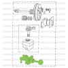 Maître-cylindre de frein sorties inférieures Santana 413