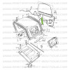 Hard top rear window clamping plate Suzuki Santana Samurai