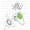 Riemenscheibe der Wasserpumpe Suzuki Santana Samurai 413 16 Ventil-Motor montiert