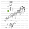 Standard connecting rod bearing set,  +0.25, Suzuki santana 413