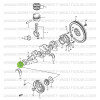 Crankshaft oil seal, timing side, Suzuki Santana 413