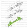 Arbre de transmission arrière Suzuki Santana 410 étroit long