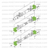 Flange de acoplamento do veio de transmissão 25x64 Samurai