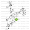 Standard crankshaft bearing set, Suzuki Santana Samurai 410