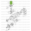 Standard piston rings set, Suzuki Santana 410