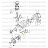 Jeu de cales latérales standard de vilebrequin Suzuki Santana 410