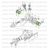 Interior roller bearing for the differential carrier’s drive pinion Suzuki Santana Samurai