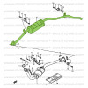 Tubo e panela de escape de chassis longo Suzuki Santana 413