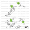 Silentblock de escape Suzuki Santana Samurai