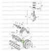 Crankshaft oil seal, flywheel side,TD Suzuki Santana Samurai