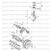 Crankshaft oil seal, valvetrain side, Suzuki Santana Samurai TD