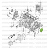 Crankshaft oil seal, flywheel side, Suzuki Santana Samurai, D