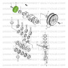 Damper pulley, Suzuki Santana Samurai, diesel