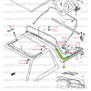 Soft top rear left fastening, Suzuki Santana Vitara MK2