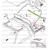 Astina di fissaggio soft-top sul portellone posteriore Suzuki Santana Vitara MK2