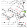 Fixação à direita da moldura de lona na porta traseira Suzuki Santana Vitara MK2