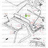 Batente do lado direito para o arco traseiro da lona Vitara MK2