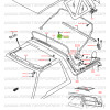 Dispositivo di arresto sinistro rollbar posteriore del soft-top Vitara MK2