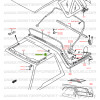 Fixing screw for soft top front hoop, MK2 Vitara