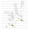 Anillo de tirante de suspensión inferior de la parte trasera del puente Suzuki Santana Vitara