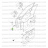 Charnière de porte avant inférieure droite ou supérieure gauche Suzuki Santana Vitara