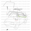 Rear door seal, Suzuki Santana Vitara with a soft-top