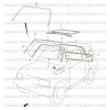 Junta de estanqueidad superior de puerta trasera Suzuki Santana Vitara con lona