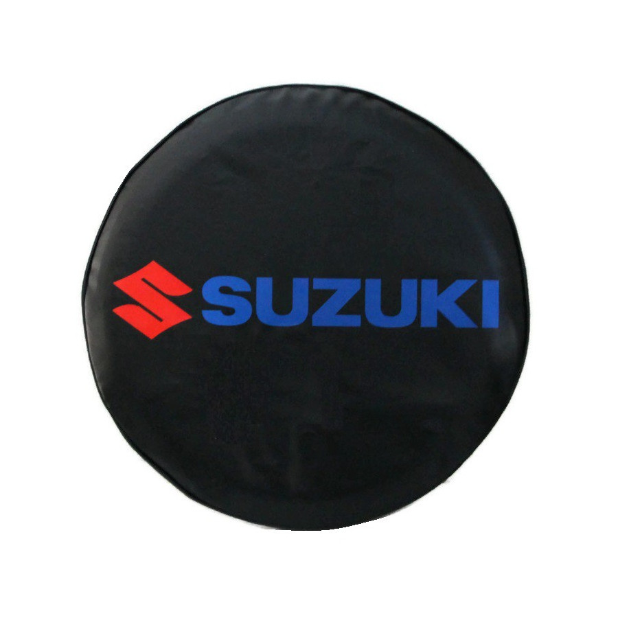 Tampa da roda sobressalente em preto, azul e vermelho Suzuki Santana 4x4