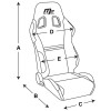 Asiento envolvente de tela ajustable para el conductor 4x4 MF