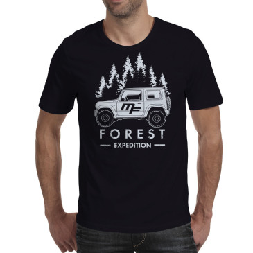 Black MF T-shirt "New Jimny forest expedition"