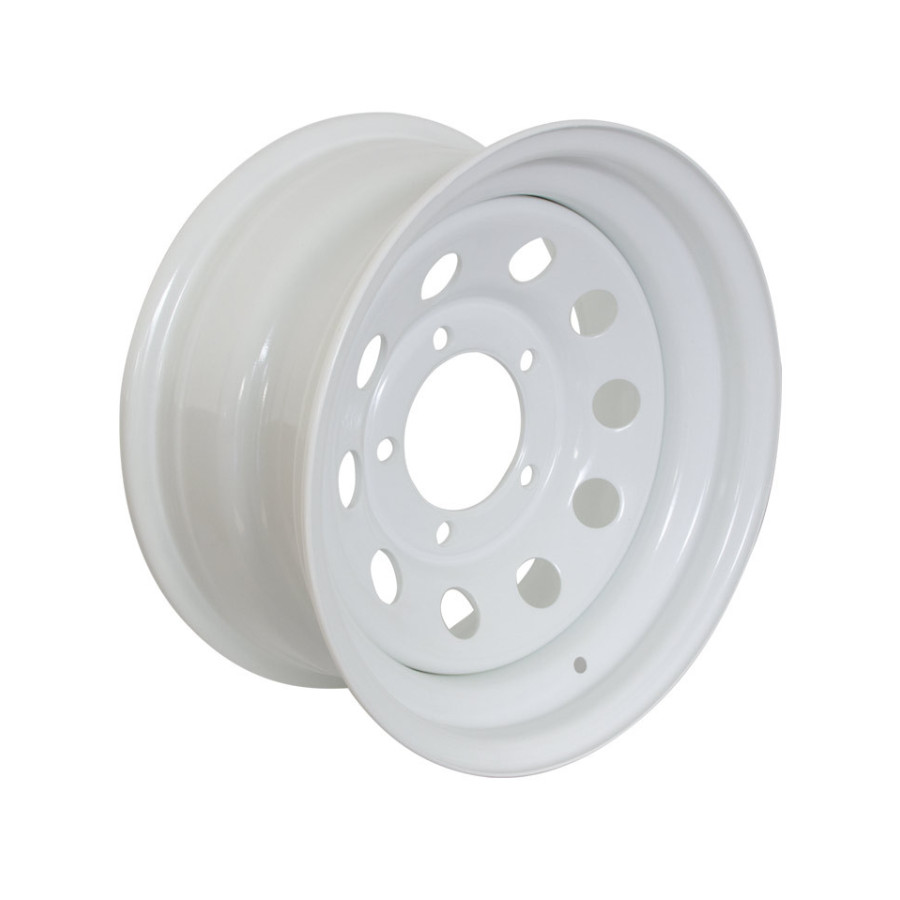 White OFFROAD modular wheel rim 6x15" Suzuki Santana