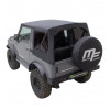 Black soft top with tinted windows  for Suzuki Santana Samurai 4WD + spare wheel cover