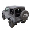 Military color soft top  with tinted windows for Suzuki Santana Samurai 4WD + spare wheel cover