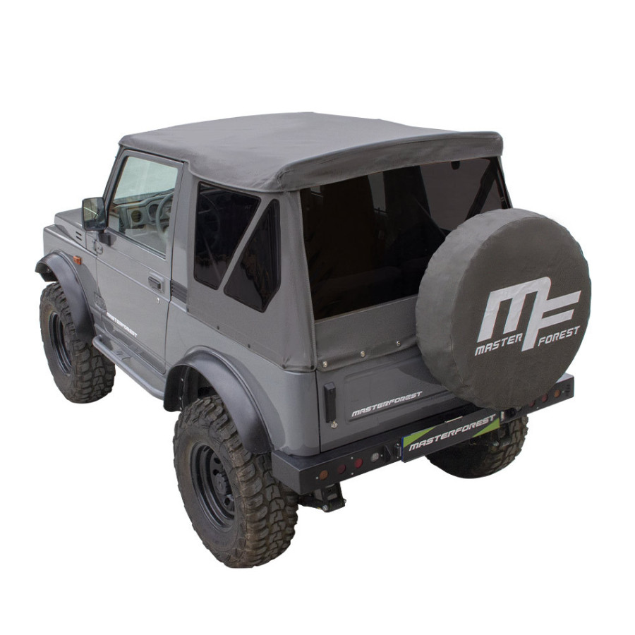 Bâche MF modular military vitres teintées 4X4 Suzuki Santana Samurai + cache roue