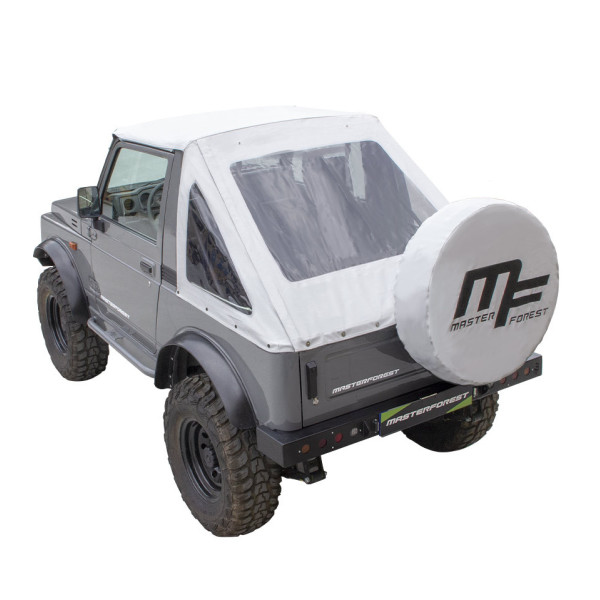 White fastback soft top for suzuki santana samurai 4WD