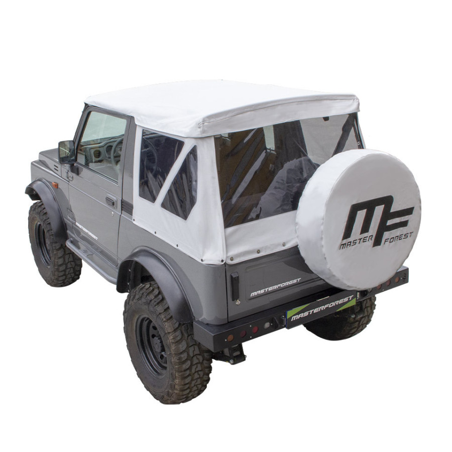 MF modular white soft-top Suzuki Santana Samura 4X4 + spare wheel cover