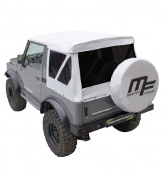 Bâche MF modular blanche vitres teintées 4X4 Suzuki Santana Samurai + cache roue