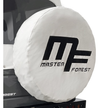 White vinyl spare tire cover