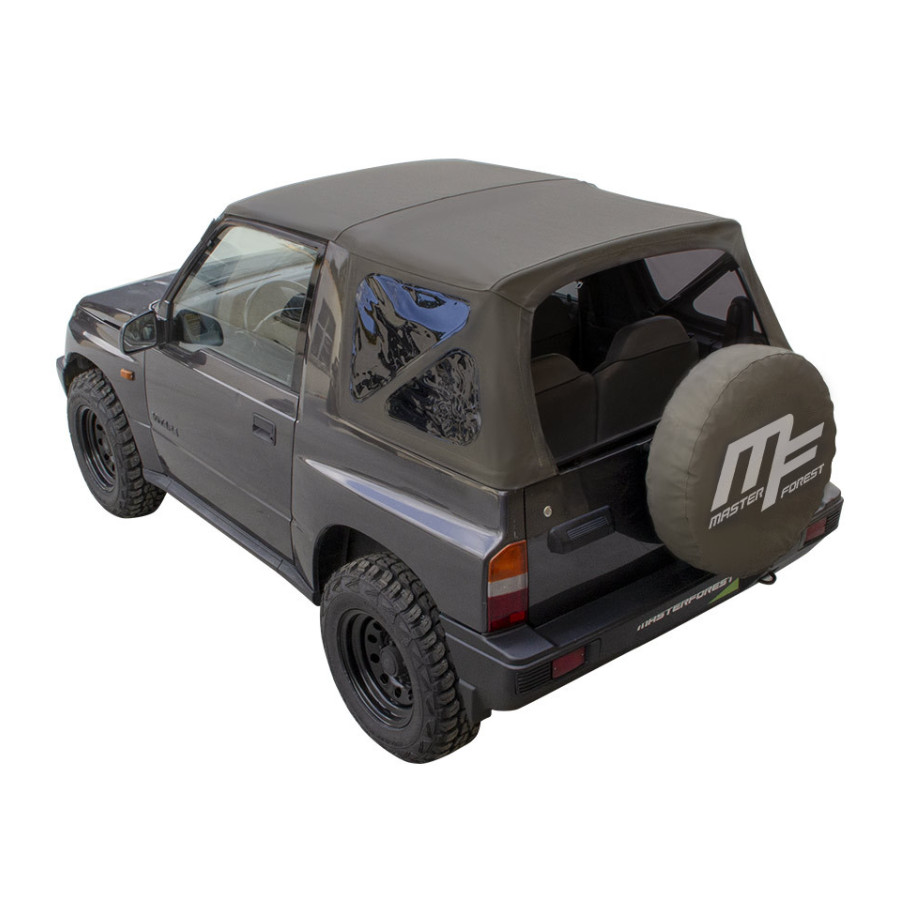 Capota MF verde militar lunas tintadas 4x4 Suzuki Santana Vitara MK1 + funda de rueda