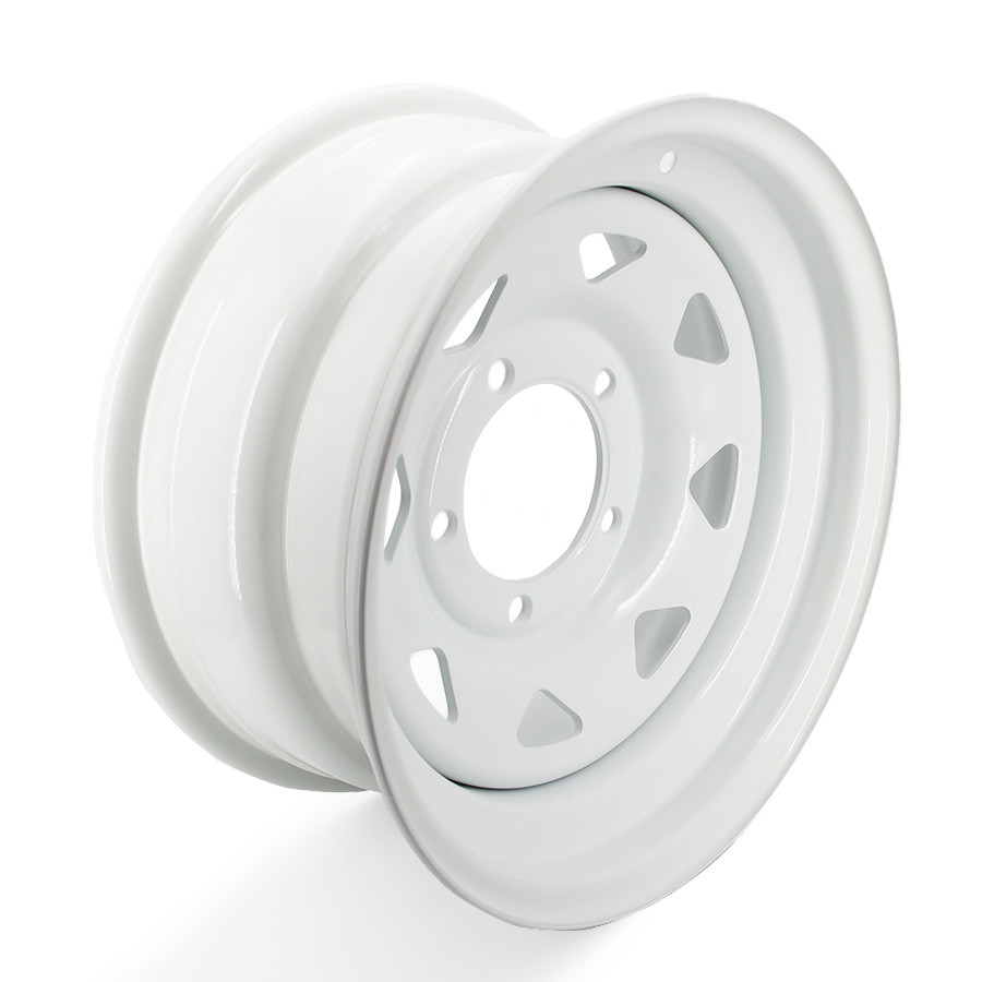 White OFFROAD triangular wheel rim 7x15" Suzuki Santana