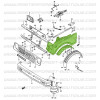 Kotflügel vorne rechts Suzuki Santana Samurai 413 breit