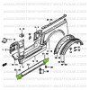 2 fittings : bodyshell bottom/fender flare Suzuki Santana Samurai