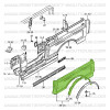 Painel lateral traseiro esquerdo Suzuki Santana Samurai chassis longo