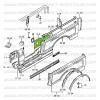 Panel izquierdo soporte del cinturón de seguridad Suzuki Samurai