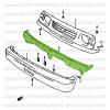 Front bumper reinforcement, Suzuki Santana Samurai, post 1998