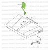 Retrovisor de acero inoxidable del lado del copiloto Suzuki Santana 410 y 413