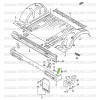 Left fixing foot for rear bumper, Suzuki Santana Samurai