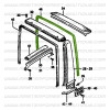 Rear central roll bar seal Suzuki Santana Samurai