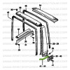 Central hoop seal, right side, Suzuki Santana Samurai